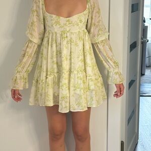 Urban Outfitters Fairy Toile Babydoll Dress